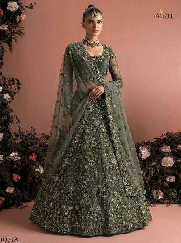 Alizeh Bridal Heritage Colours 1075 Lehenga choli manufacturers in Bangalore